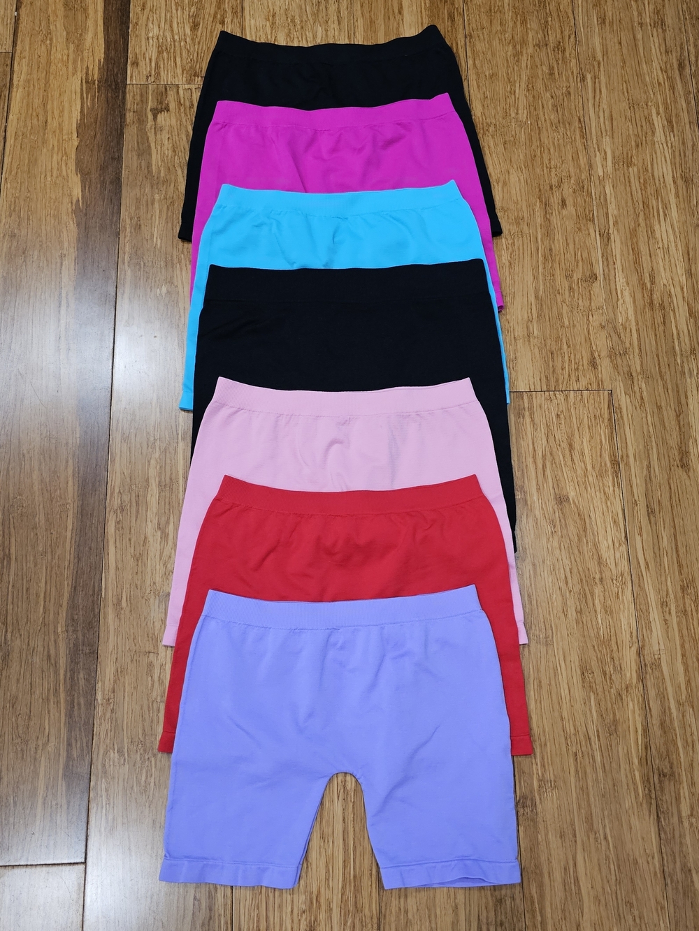 Girls Bike Shorts Bundle 7 Pairs Size L (10–12) Under Dress Shorts Playwear